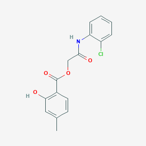 molecular formula C16H14ClNO4 B1225396 2-Hydroxy-4-methylbenzoic acid [2-(2-chloroanilino)-2-oxoethyl] ester 