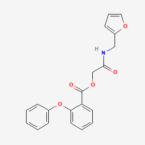molecular formula C20H17NO5 B1225401 2-Phenoxybenzoic acid [2-(2-furanylmethylamino)-2-oxoethyl] ester 