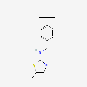 molecular formula C15H20N2S B12254033 N-[(4-tert-butylphenyl)methyl]-5-methyl-1,3-thiazol-2-amine 
