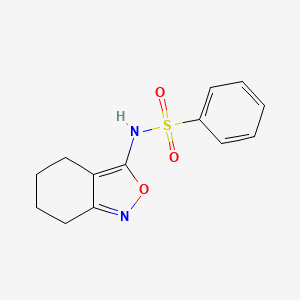 molecular formula C13H14N2O3S B12254050 N-(4,5,6,7-tetrahydro-2,1-benzoxazol-3-yl)benzenesulfonamide 