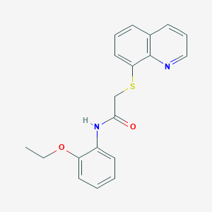 molecular formula C19H18N2O2S B12254087 N-(2-ethoxyphenyl)-2-(quinolin-8-ylsulfanyl)acetamide 