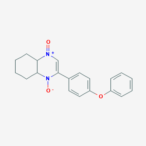molecular formula C20H20N2O3 B1225409 4-氧代-3-(4-苯氧基苯基)-4a,5,6,7,8,8a-六氢喹喔啉-1-鎓 1-氧化物 