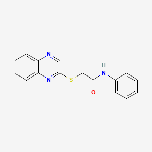 molecular formula C16H13N3OS B12254118 N-phenyl-2-(quinoxalin-2-ylsulfanyl)acetamide 