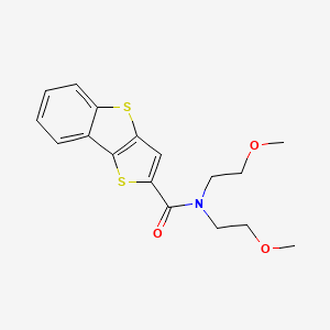molecular formula C17H19NO3S2 B1225417 N,N-双(2-甲氧基乙基)-2-噻吩并[3,2-b][1]苯并噻吩甲酰胺 