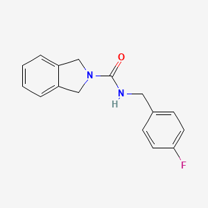 molecular formula C16H15FN2O B12254176 N-[(4-fluorophenyl)methyl]-2,3-dihydro-1H-isoindole-2-carboxamide 