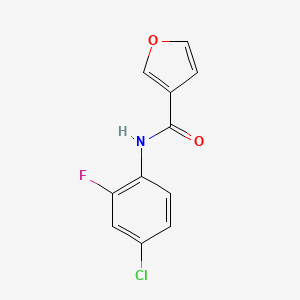 molecular formula C11H7ClFNO2 B12254212 N-(4-chloro-2-fluorophenyl)furan-3-carboxamide 