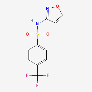 molecular formula C10H7F3N2O3S B12254233 N-(1,2-oxazol-3-yl)-4-(trifluoromethyl)benzene-1-sulfonamide 
