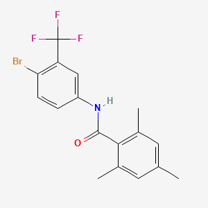 molecular formula C17H15BrF3NO B1225424 N-[4-bromo-3-(trifluoromethyl)phenyl]-2,4,6-trimethylbenzamide 