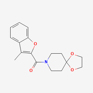 molecular formula C17H19NO4 B1225425 1,4-Dioxa-8-azaspiro[4.5]decan-8-yl-(3-methyl-2-benzofuranyl)methanone 