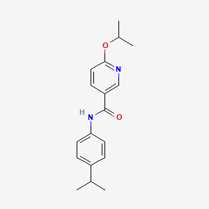 molecular formula C18H22N2O2 B12254303 N-[4-(propan-2-yl)phenyl]-6-(propan-2-yloxy)pyridine-3-carboxamide 