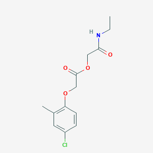 molecular formula C13H16ClNO4 B1225439 2-(4-Chloro-2-methylphenoxy)acetic acid [2-(ethylamino)-2-oxoethyl] ester 
