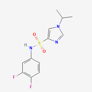 molecular formula C12H13F2N3O2S B12254394 N-(3,4-difluorophenyl)-1-(propan-2-yl)-1H-imidazole-4-sulfonamide 