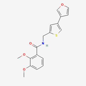 molecular formula C18H17NO4S B12254441 N-{[4-(furan-3-yl)thiophen-2-yl]methyl}-2,3-dimethoxybenzamide 