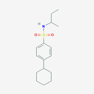 molecular formula C16H25NO2S B12254459 N-(butan-2-yl)-4-cyclohexylbenzene-1-sulfonamide 