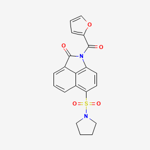 1-[2-Furanyl(oxo)methyl]-6-(1-pyrrolidinylsulfonyl)-2-benzo[cd]indolone