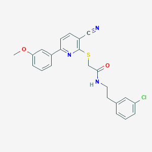 N-[2-(3-chlorophenyl)ethyl]-2-[[3-cyano-6-(3-methoxyphenyl)-2-pyridinyl]thio]acetamide