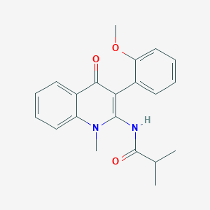 N-[3-(2-methoxyphenyl)-1-methyl-4-oxo-2-quinolinyl]-2-methylpropanamide