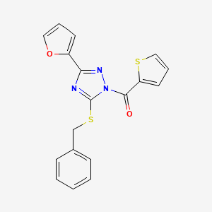 [3-(2-Furanyl)-5-(phenylmethylthio)-1,2,4-triazol-1-yl]-thiophen-2-ylmethanone