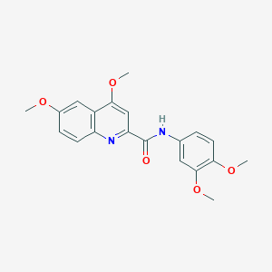 molecular formula C20H20N2O5 B12254721 N-(3,4-dimethoxyphenyl)-4,6-dimethoxyquinoline-2-carboxamide 