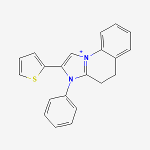3-Phenyl-2-thiophen-2-yl-4,5-dihydroimidazo[1,2-a]quinolin-10-ium