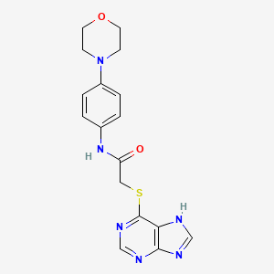 molecular formula C17H18N6O2S B12254815 N-[4-(morpholin-4-yl)phenyl]-2-(7H-purin-6-ylsulfanyl)acetamide 