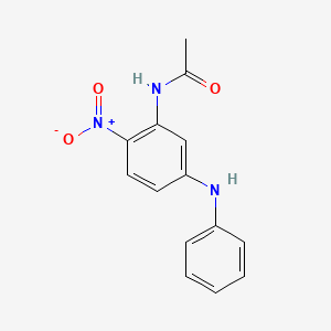 molecular formula C14H13N3O3 B12254820 N-[2-nitro-5-(phenylamino)phenyl]acetamide 