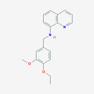 molecular formula C19H20N2O2 B12254821 N-[(4-ethoxy-3-methoxyphenyl)methyl]quinolin-8-amine 