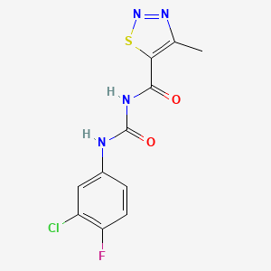 N-[(3-chloro-4-fluoroanilino)-oxomethyl]-4-methyl-5-thiadiazolecarboxamide