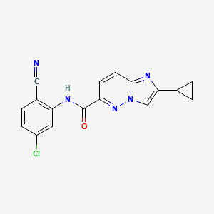 molecular formula C17H12ClN5O B12254917 N-(5-chloro-2-cyanophenyl)-2-cyclopropylimidazo[1,2-b]pyridazine-6-carboxamide 