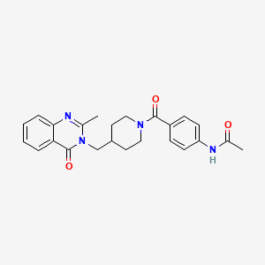 molecular formula C24H26N4O3 B12254935 N-(4-{4-[(2-methyl-4-oxo-3,4-dihydroquinazolin-3-yl)methyl]piperidine-1-carbonyl}phenyl)acetamide 