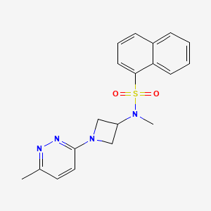 molecular formula C19H20N4O2S B12254960 N-methyl-N-[1-(6-methylpyridazin-3-yl)azetidin-3-yl]naphthalene-1-sulfonamide 