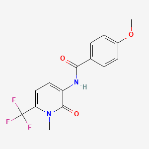 4-methoxy-N-[1-methyl-2-oxo-6-(trifluoromethyl)-3-pyridinyl]benzamide