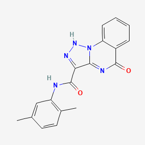 molecular formula C18H15N5O2 B12255004 N-(2,5-dimethylphenyl)-5-oxo-4H,5H-[1,2,3]triazolo[1,5-a]quinazoline-3-carboxamide 