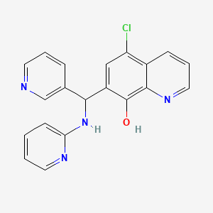 molecular formula C20H15ClN4O B1225503 5-Chloro-7-[3-pyridinyl-(2-pyridinylamino)methyl]-8-quinolinol 