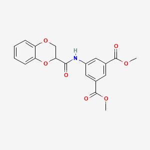 5-[[2,3-Dihydro-1,4-benzodioxin-3-yl(oxo)methyl]amino]benzene-1,3-dicarboxylic acid dimethyl ester