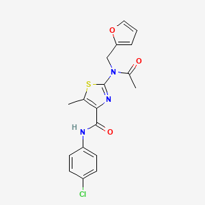 2-[acetyl(2-furanylmethyl)amino]-N-(4-chlorophenyl)-5-methyl-4-thiazolecarboxamide