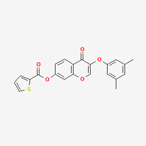 molecular formula C22H16O5S B1225506 2-Thiophenecarboxylic acid [3-(3,5-dimethylphenoxy)-4-oxo-1-benzopyran-7-yl] ester 