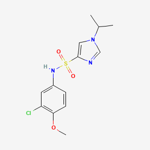molecular formula C13H16ClN3O3S B12255064 N-(3-chloro-4-methoxyphenyl)-1-(propan-2-yl)-1H-imidazole-4-sulfonamide 