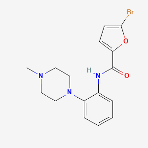 molecular formula C16H18BrN3O2 B1225514 5-bromo-N-[2-(4-methyl-1-piperazinyl)phenyl]-2-furancarboxamide 