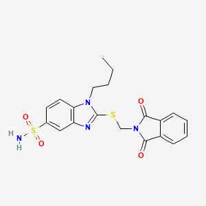 1-Butyl-2-[(1,3-dioxo-2-isoindolyl)methylthio]-5-benzimidazolesulfonamide