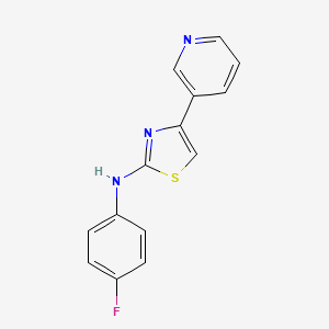 N-(4-fluorophenyl)-4-(3-pyridinyl)-2-thiazolamine