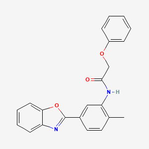 molecular formula C22H18N2O3 B1225527 N-[5-(1,3-benzoxazol-2-yl)-2-methylphenyl]-2-phenoxyacetamide 