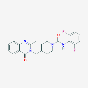 molecular formula C22H22F2N4O2 B12255318 N-(2,6-difluorophenyl)-4-[(2-methyl-4-oxo-3,4-dihydroquinazolin-3-yl)methyl]piperidine-1-carboxamide 