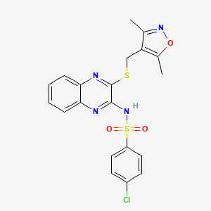 4-chloro-N-[3-[(3,5-dimethyl-4-isoxazolyl)methylthio]-2-quinoxalinyl]benzenesulfonamide