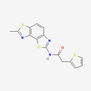 molecular formula C15H11N3OS3 B12255511 N-(7-methyl-[1,3]thiazolo[5,4-e][1,3]benzothiazol-2-yl)-2-thiophen-2-ylacetamide 