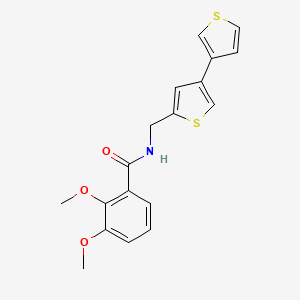 molecular formula C18H17NO3S2 B12255525 N-({[3,3'-bithiophene]-5-yl}methyl)-2,3-dimethoxybenzamide 
