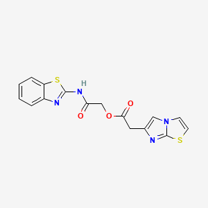 2-(6-Imidazo[2,1-b]thiazolyl)acetic acid [2-(1,3-benzothiazol-2-ylamino)-2-oxoethyl] ester