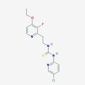 N-[[3-Fluoro-4-ethoxy-pyrid-2-YL]ethyl]-N'-[5-chloro-pyridyl]-thiourea