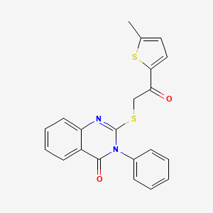 2-[[2-(5-Methyl-2-thiophenyl)-2-oxoethyl]thio]-3-phenyl-4-quinazolinone