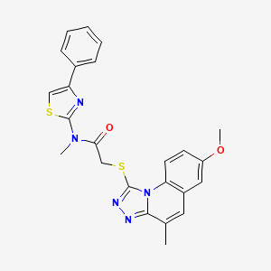 2-[(7-methoxy-4-methyl-[1,2,4]triazolo[4,3-a]quinolin-1-yl)thio]-N-methyl-N-(4-phenyl-2-thiazolyl)acetamide
